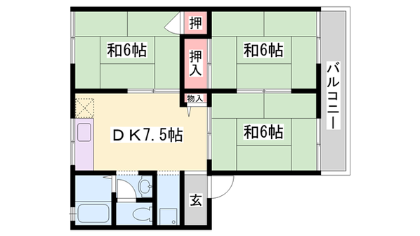 明石駅 バス14分  王塚台5丁目下車：停歩4分 2階の物件間取画像